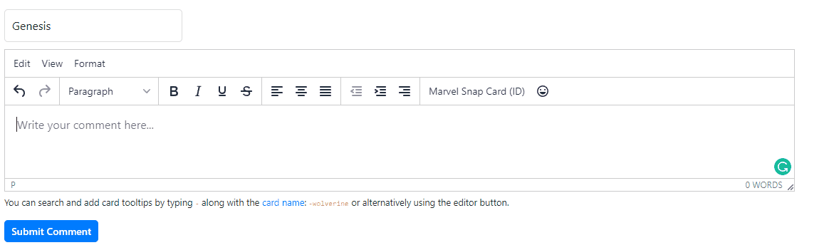 Card Tooltip Autocomplete Example